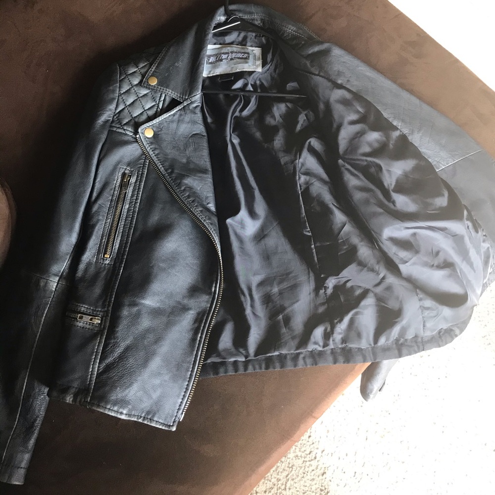 Faux leathers jacket